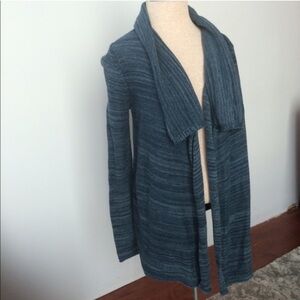 Caslon blue open front long cardigan size Small